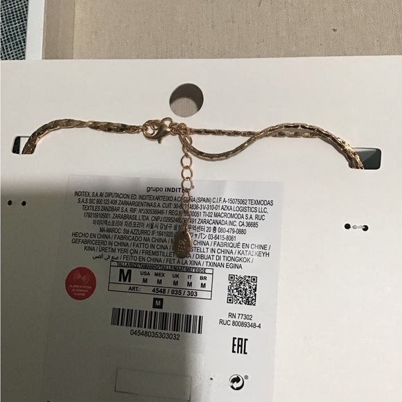 ZARA Beautiful Necklace ,Floral with Red & Gold Tone. New🌺🌺🌺🌺🌺🌺🌺🌺🌺🌺🌺 - Picture 6 of 6